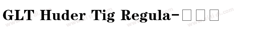 GLT Huder Tig Regula字体转换